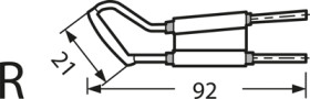 Cutting tip, R, 29 mm, L 92 mm for HSG 0, 2700700200