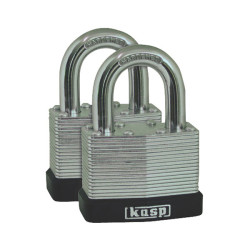 Kasp K13050D2 Laminated Steel Padlock - 50mm - Twin