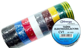Taśma elektroizolacyjna PCW (zestaw 10 rolek 19mm x 20m x 0,13mm) mix kolorów
