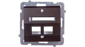 Sonata Obudowa Gniazda Komputerowego Podwójnego Czekoladowy Metalik Bez...