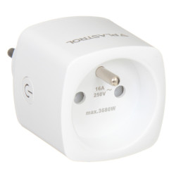 Inteligentne gniazdko Wi-Fi 16A GN/WT-1 białe W-99789 GN-1WIFI Plastrol