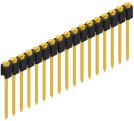 Socket header, 17 pole, pitch 2.54 mm, straight, 10040335