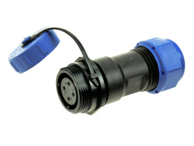 Gniazdo; SP1711C/S4-1C; 4 tory; proste; lutowany; 0,75mm2; 6-10mm; SP17; na przewód; IP68; 5A; 500V; Weipu; RoHS