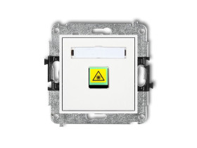 MINI Gniazdo światłowowode/optyczne pojedyncze biały MGOP-1 KARLIK