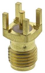 Złącze koncentryczne Montaż na płytce drukowanej Żeński 50Ω typ złącza Złącze SMA 0 to 18GHz Lutowane