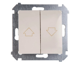 Simon 54 Przycisk żaluzjowy z blokadą elektryczną kremowy DZP1W.01/41