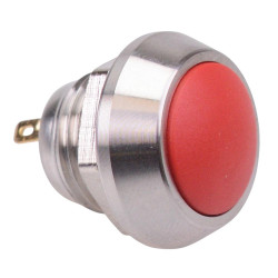Red Off-(On) Stainless Steel Momentary Vandal Push Button Switch 2A SPST