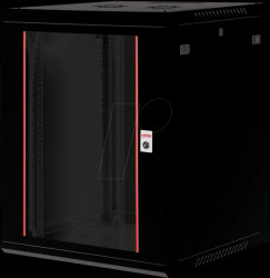 26210292 19" wall-mounted housing, 15U, 600mm depth, black