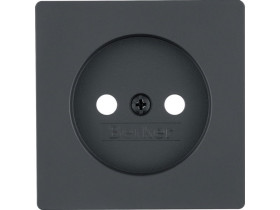 BERKER Q.1/Q.3/Q.7 Płytka czołowa do gniazda bez uziemienia antracyt aksamit 3967036086 HAGER