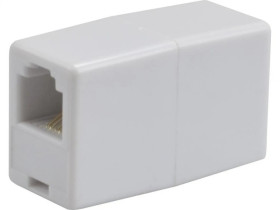 Łącznik modularny telefoniczny 2xRJ11 6p4c kat.3 typu beczka