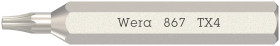 Bity 867/0 Micro do śrub z gniazdem TORX, TX 4 x 30 mm, WERA 05058102001