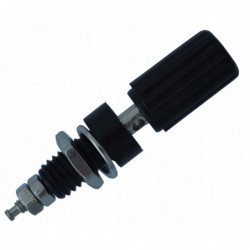 Gniazdo głośnikowe bananowe 4mm zakręcane czarne