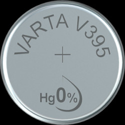 Silver oxide-button cell, SR57, 1.55 V, 38 mAh, 00395 101 401