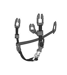 Pasek podbródkowy do kasków, Taśma poliestrowa, Czarny, szary, do uzytku z: Wszystkie kaski z rodziny V-Gard i