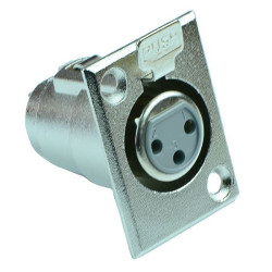 XLR 3 Pole Chassis Socket Connector