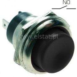 Przeł. przycisk chwilowy okrągły duży NO czarny