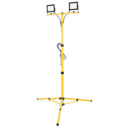 Statyw podwójny żółty + 2x50W ECOlight EC79905