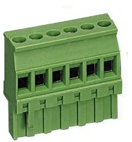 ST-CPF6K Kostka zaciskowa, kątowa, z gniazdem raster 5,00 mm - 6 pinów