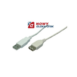 Kabel USB 2.0 Wt.A/Gn.A 0,2m Przedłużka USB