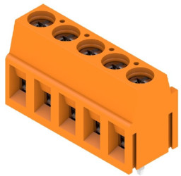 PCB terminal, 5 pole, pitch 5 mm, AWG 24-14, 15 A, screw connection, orange, 1845310000