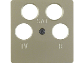 Płytka czołowa do gniazda antenowego 4-wyjściowego jasny brąz lakierowany 148411 HAGER