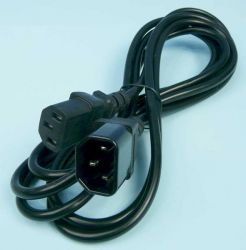 PRZEDŁ. C13-&gt;C14 1,8mb CZARNY