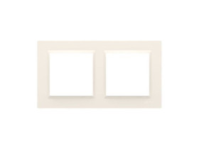 SIMON 10 Ramka 2 podwójna uniwersalna poziom i pion kremowy CR2/41 KONTAKT SIMON