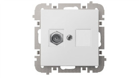 Santra Gniazdo 1Xtv Typ Ff Bez Ramki Podtynkowe Biały 4186-10