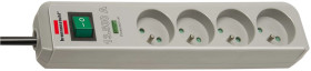 Listwa zasilajaca przeciwprzepieciowa Eco-Line 4500A 1,5m 4 gniazda jasnoszara H05VV-F 3G1,5 1153954314