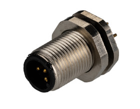 Złącze wielostykowe przemysłowe 5-pinowe M12 Montaż tylny Wtyczka RS PRO