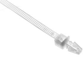 Opaska kablowa wciskana z kołkiem 200x4,5mm fi 6,3mm biała BMWPB52205ME /100szt./