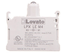 Oprawka z LED czerwona 185-265V AC/DC LPXLEM4