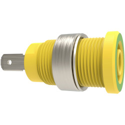 Sch&#xFC;tzinger SEB 7077 Ni/GNGE Safety Socket Green-Yellow 1pc