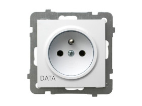 AS ANTYBAKTERYJNY Gniazdo pojedyncze z uziemieniem DATA produkt zawiera szkło fosforanowo-srebrowe GP-1GAZD/m/00 OSPEL