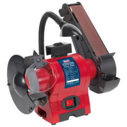 Sealey BG150BS Bench Grinder 150mm with 50mm Belt Sander &amp; Work Light 250W/230V
