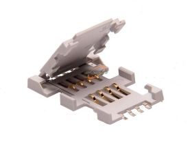 GNIAZDO KART SIM 8 PIN SMD R.30m