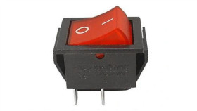 Przełącznik Włącznik Kołyskowy Podświet. Czerwony