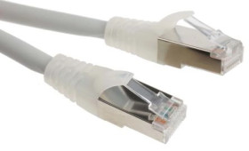 Kabel kategorii 6, Szary, Wtyk RJ45/męski RJ45dł.: 1m, mat. koszulki: LSZH