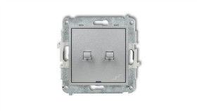 Mini Łącznik Podwójny Schodowy W Stylu Amerykańskim Srebrny Metalik 7Mwpus-33