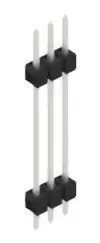 Pin header, 3 pole, pitch 2.54 mm, straight, black, 10056838