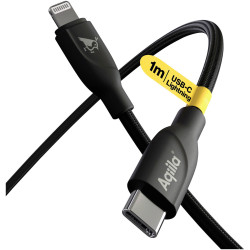 Aqiila AQCBPBICB1BD850 Cablebird CB21 USB-C cable Black 1.00 m Apple Lightning