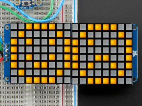 Adafruit 16x8 1.2" LED Matrix + Backpack -Ultra Bright Square Yellow LEDs