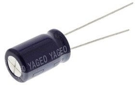 Electrolytic capacitor, 100 µF, 25 V (DC), ±20 %, radial, pitch 2.5 mm, Ø 8 mm, SH 25V/100UF