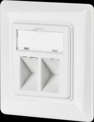 EC020400001 Keystone network box, 2-way, RAL9003, unassembled