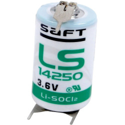 Saft LS142503PFRP 1/2 AA Size 1200mAh Lithium Battery Cell 3.6V