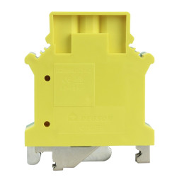 Złączka szynowa przelotowa żółto-zielona PE śrubowa 16mm2 1P VDE UL PC16-PE-01P-1Y-00AH