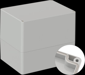 Industrial housing, 160 x 120 x 140 mm, IP66, light gray