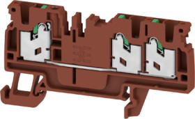 Through terminal block, snap-in, 2.5 mm², 24 A, 8 kV, brown, 3109250000
