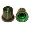Gałka N-4 na oś 6mm zielona