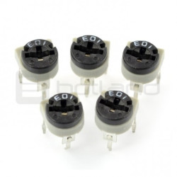 Potencjometr montażowy leżący 10kΩ szary - 5szt.